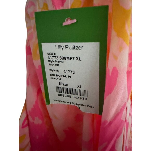 LILLY PULITZER Kir Royale Oh La La Long Sleeve Else Top Size XL NEW NWT - Picture 3 of 9